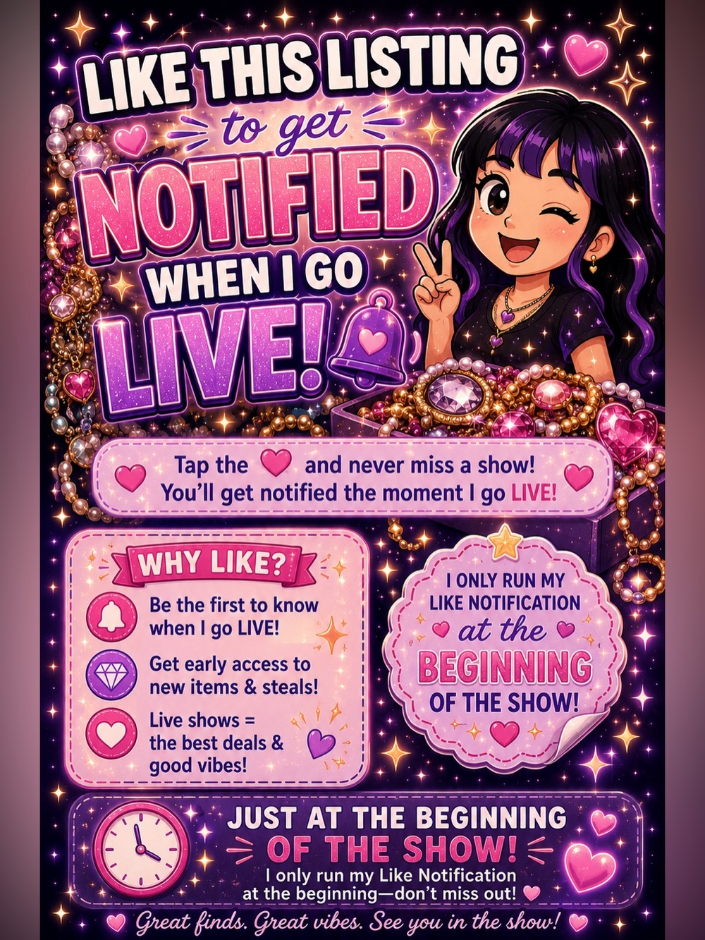 Like to be notified when I'm live! 🎀